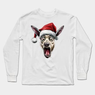 Funny Christmas Donkey Face Long Sleeve T-Shirt